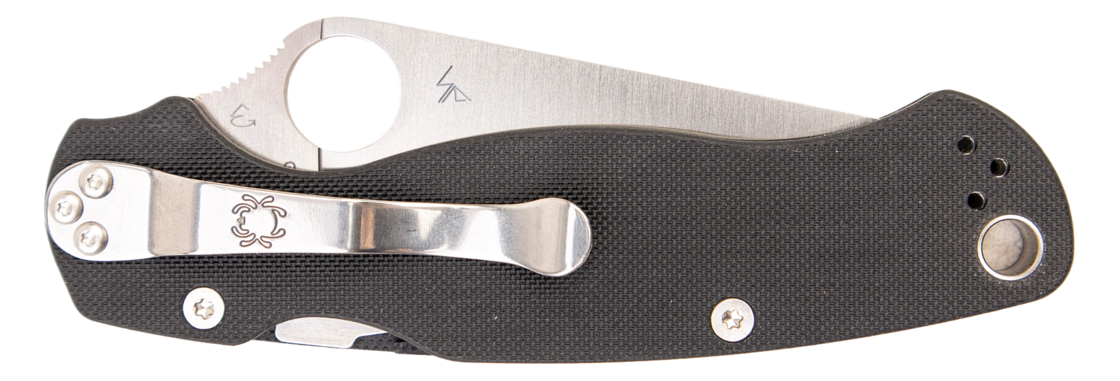 Spyderco Para Military 2 C81GP2: реальная фотография клипсы