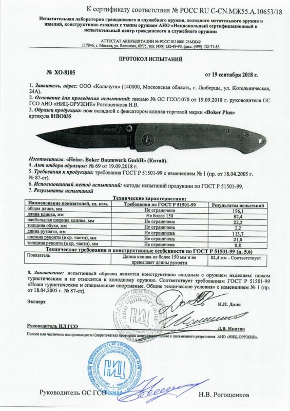 Boker 01BO035 — скан документа