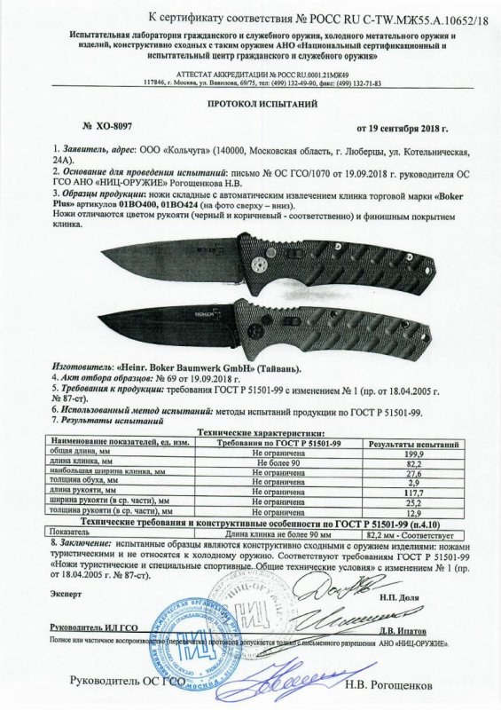 Boker 01BO400, 01BO424 — скан документа