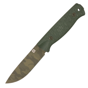 Нож HOT Knife Hoot, Cerakote Camo, D2, Micarta Green Handle, Kydex