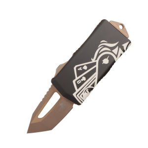 Нож Microtech Exocet "DEAD MAN'S HAND", Bronzed Apocalyptic, CTS-XHP, Aluminum Black, 158-13 DMS, (Signature Series)