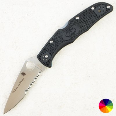 Нож Spyderco Endura 4 Thin Blue Line, VG-10, FRN Black, C10FPSBKBL