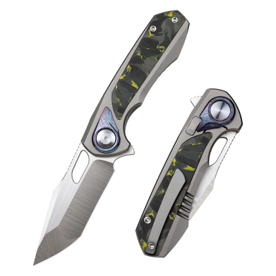 Нож Remette Saker Falcon, CPM S45VN, Titanium/Carbon Black/Yellow Handle, ASTP-2