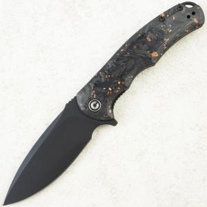 Нож CIVIVI Praxis, Black Stonewashed, 9Cr18MoV, Carbon/Resin Black Handle, C803I