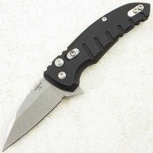 Нож Hogue X1-MicroFlip Wharncliffe, CPM 154, Aluminum Black, 24160