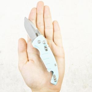 Нож Hogue A01-MicroSwitch Wharncliffe, CPM 154, Aluminum Aqua, 24143