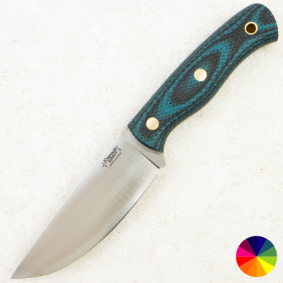 Нож Южный Крест Барибал, VG10, Конвекс, Микарта Черно-Синяя, Насечка