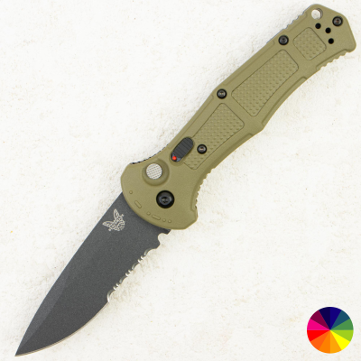 Нож Benchmade Claymore Combo, D2, Grivory Green, 9070SBK-1 Нож Benchmade Claymore Combo, D2, Grivory Green, 9070SBK-1