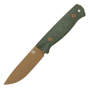 Нож HOT Knife Hoot, Cerakote Bronze, D2, Micarta Green Handle, Kydex