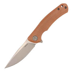Нож Petrified Fish Warrior, Satin, K110, Micarta Brown Handle, PF949XKM-K110