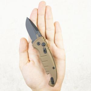 Нож Hogue A01-MicroSwitch, CPM 154, Aluminum Brown, 24127