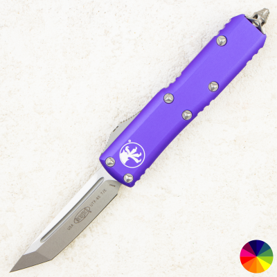 Нож Microtech UTX-85 Tanto, Stonewash, M390, Aluminum Purple, 233-10 PU Нож Microtech UTX-85 Tanto, Stonewash, M390, Aluminum Purple, 233-10 PU