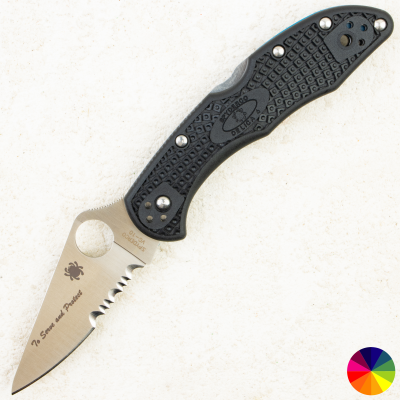 Нож Spyderco Delica 4 Thin Blue Line, VG-10, FRN Black, C11FPSBKBL