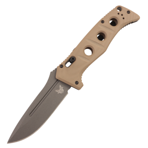 Нож Benchmade Auto Adamas, CruWear, Desert Tan G10 Handle, Tan Ballistic Nylon Sheath, 2750GY-3