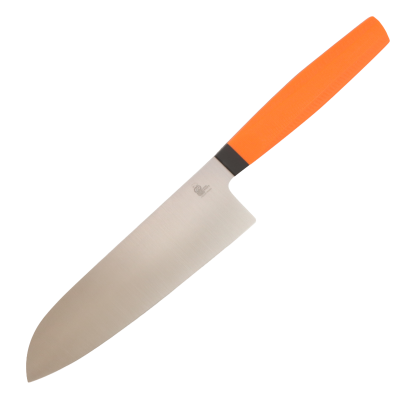 Нож Сантоку OWL SA160 F, N690 Cryo, G10 Orange Handle