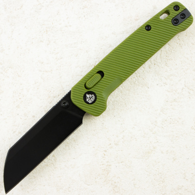 Нож QSP Penguin V2 Glyde Lock, Black, 14C28N, FRN OD Green Handle, QS130GL-B2