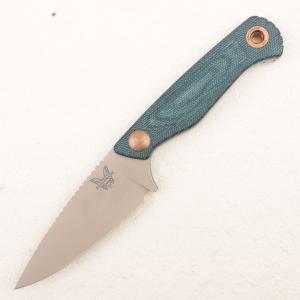 Нож Benchmade Dacian, MagnaCut, Blue Denim Micarta Handle, Brown Leather Sheath, 203-04
