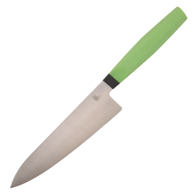 Нож мини шеф OWL CH160 F, N690 Cryo, G10 Green Handle