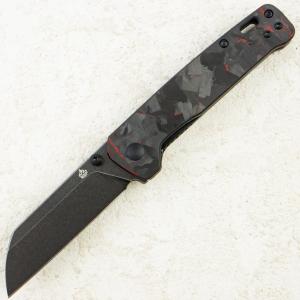 Нож QSP Penguin V2, Black Stonewashed, D2, G10 Black/Red, QS130-F2