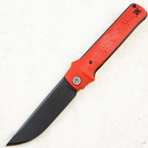 Нож Petrified Fish Tena, D2, Black Stonewash, Micarta Red Handle, PFB04RMDW Нож Petrified Fish Tena, D2, Black Stonewash, Micarta Red Handle, PFB04RMDW