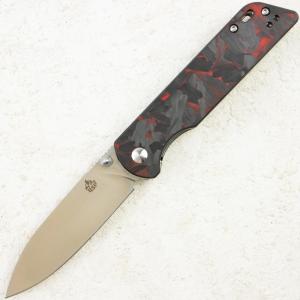 Нож QSP Parrot V2, Satin, D2, G10 Black/Red Handle , QS102-I