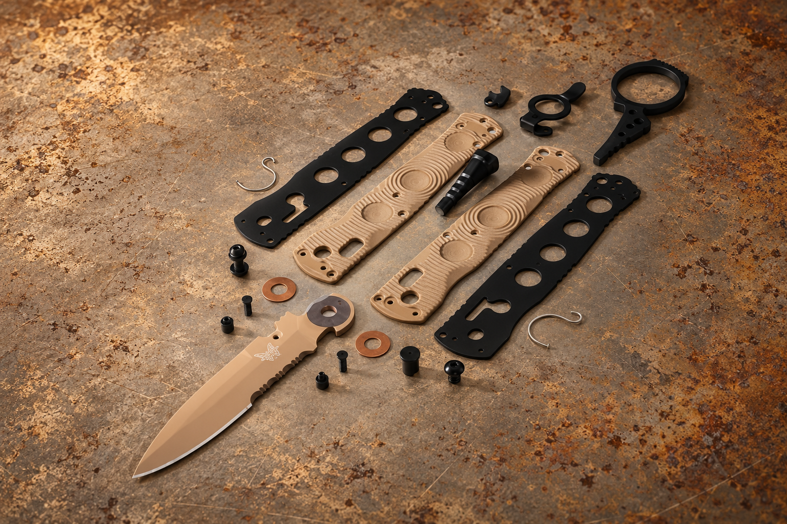 Разложенные детали Mini SOCP Folder