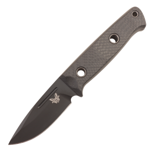 Нож Benchmade Mini Bushcrafter, Cru-Wear, Black Carbon Handle, Black Plastic Sheath, 165BK
