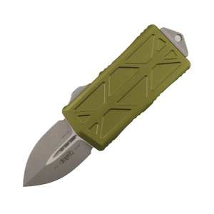 Нож Microtech Exocet (Double Edge), Apocalyptic, M390, Aluminum OD Green, 157-10 APOD