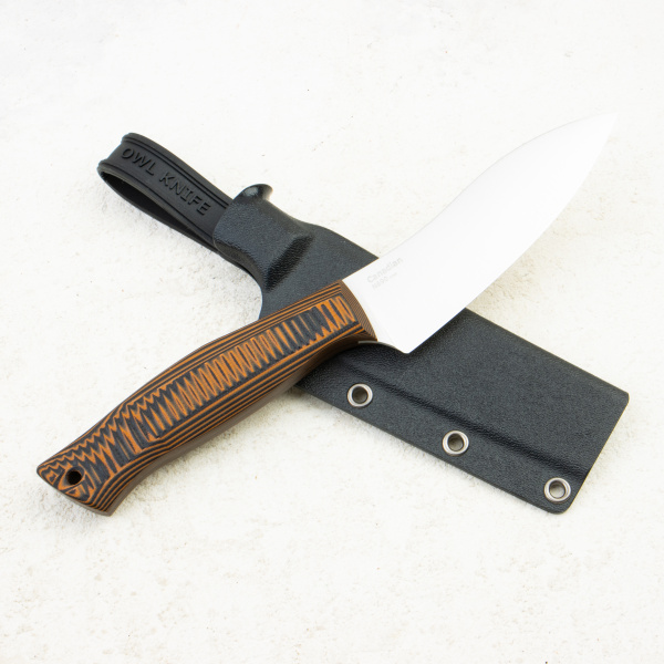 Нож OWL Canadian F, N690 Cryo, G10 Black/Orange Handle, Kydex