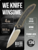 Нож WE Knife Winsome, Satin, M390, Bronze Titanium/ Marble Carbon Fiber Handle, WE23092-3 Нож WE Knife Winsome, Satin, M390, Bronze Titanium/ Marble Carbon Fiber Handle, WE23092-3