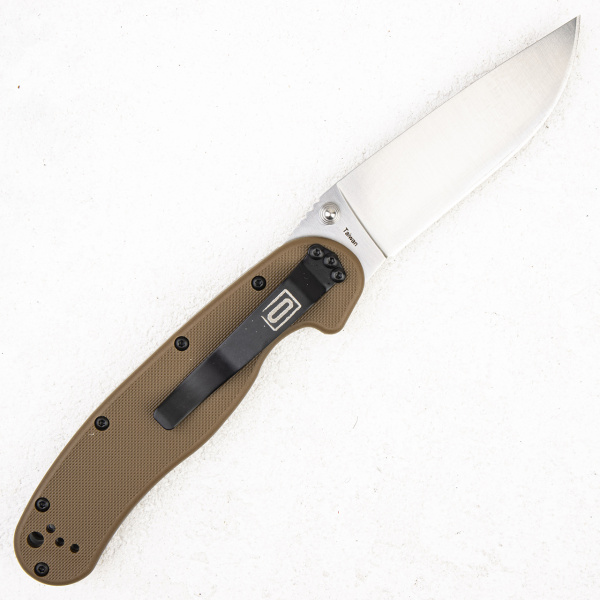 Нож Ontario Rat 1, AUS-8, Satin, Brown Nylon, 8848CB