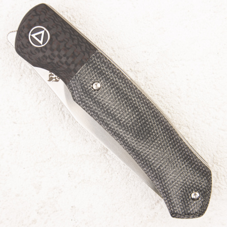 Нож QSP Gannet, 154CM, Carbon Bolster/Linen Micarta Black - купить в интернет-магазине Blademan