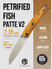 Нож Petrified Fish Patte V2, Satin, 14C28N, Olive Wood Handle, PF719OWOS Нож Petrified Fish Patte V2, Satin, 14C28N, Olive Wood Handle, PF719OWOS