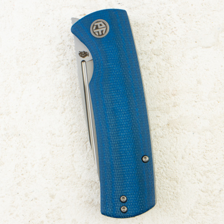 Нож Petrified Fish Beluga, K110, Stonewashed, Blue Micarta Handle, PFP01BMP Нож Petrified Fish Beluga, K110, Stonewashed, Blue Micarta Handle, PFP01BMP