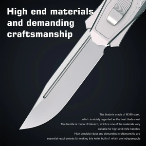 Нож Remette Swordfish Clip-Point, M390, Titanium Handle, ZL101B1