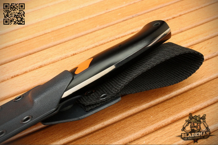 Нож Apus Knives Destruktor West, N690, G10 Black-Orange, Kydex Black - купить в интернет-магазине Blademan