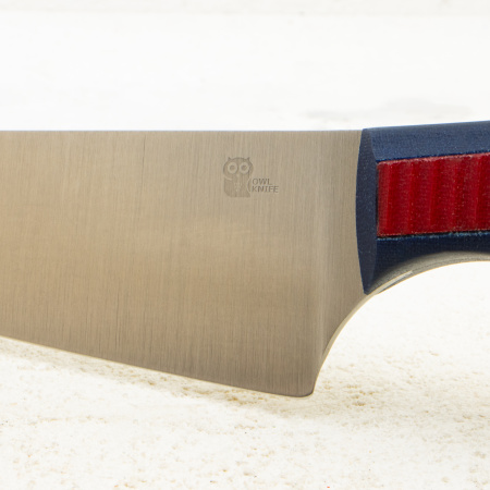 Нож OWL S120 F, JM390 Cryo, G10/Micarta Blue/Red, Kydex