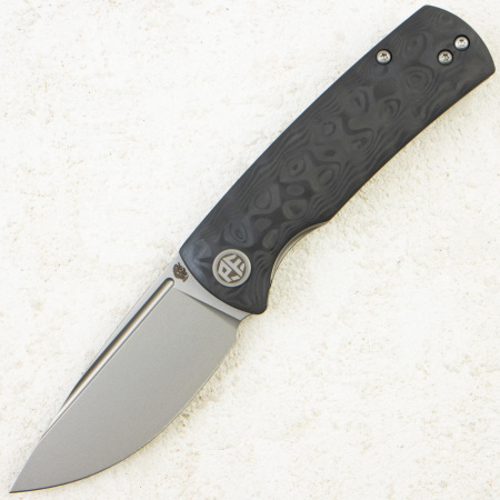 Нож Petrified Fish Beluga, Sand Blasting, 14C28N, Carbon Fiber Handle, PFP01XCP Нож Petrified Fish Beluga, Sand Blasting, 14C28N, Carbon Fiber Handle, PFP01XCP