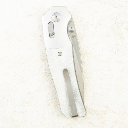 Нож QSP Vault, Stonewash-Satin 14C28N, Silver Aluminium Bolster/Micarta, QS157-E1