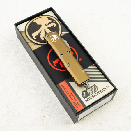 Нож Microtech UTX-85 Tanto, Apocalyptic, M390, Aluminum OD Green, 233-10 Нож Microtech UTX-85 Tanto, Apocalyptic, M390, Aluminum OD Green, 233-10