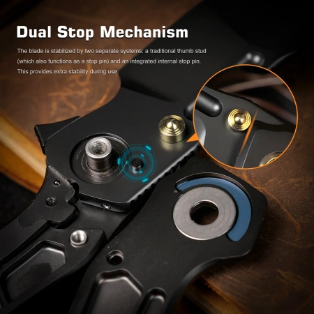 Нож Remette TwoFace, M390, Titanium Black Handle, DSTF-D