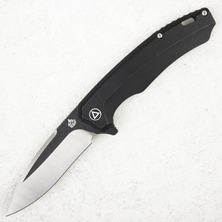 Нож QSP Woodpecker, Bohler M390 Satin, Titanium Black