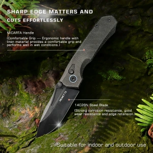 Нож Remette Rhino, 14C28N, Micarta Black Handle, MC25B