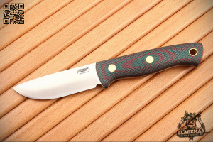 Южный Крест Caribou, N690, Конвекс, Микарта зелёно-красная, насечка - купить в интернет-магазине Blademan