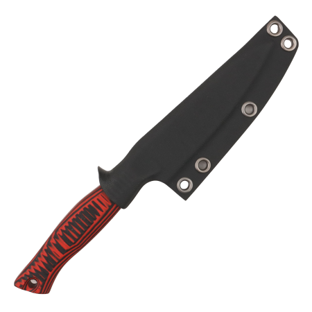 Нож овощной OWL S100 F, N690 Cryo, G10 Black/Red, Kydex