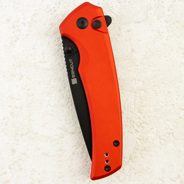 Нож SENCUT Serene, Black Stonewashed, D2, Red Aluminum Handle, S21022B-2