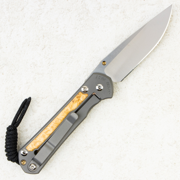 Нож Chris Reeve Small Sebenza 31 Inlay, Polished CPM MagnaCut, Titanium/Box Elder Handle, S31-1138