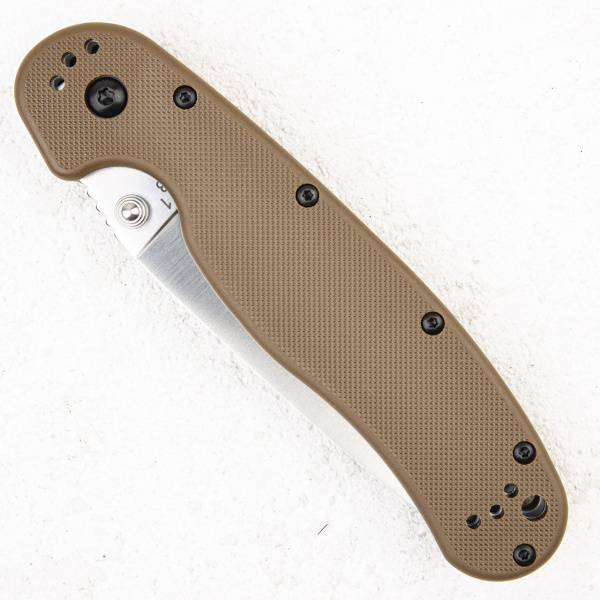 Нож Ontario Rat 1, AUS-8, Satin, Brown Nylon, 8848CB