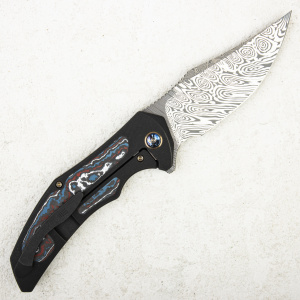 Нож WE Knife Magnetron, Damasteel, Titanium/Nebula Fat Carbon Fiber - складной туристические ножи из стали Нож WE Knife Magnetron, Damasteel, Titanium/Nebula Fat Carbon Fiber - складной туристические ножи из стали