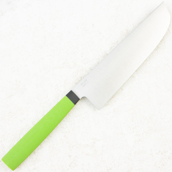 Нож Накири OWL NA160 F, N690 Cryo, G10 Green Handle